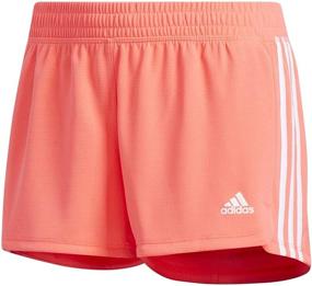 img 1 attached to adidas Women's Pacer Knit Shorts with 3-Stripes