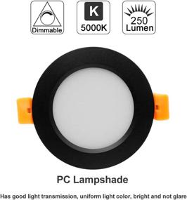 img 2 attached to YGS-Tech 2 Inch LED Recessed Lighting Downlights: Dimmable, Daylight White, CRI80, 4 Pack