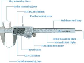 img 3 attached to 📏 Идеальная точность с закаленной нержавеющей сталью 150 мм автоматический измерительный инструмент