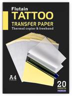 🖌️ premium tattoo transfer paper - 20pcs thermal stencil papers for tattooing, 4 layers tattoo tracing paper - diy tattoo kit supplies, a4 size logo