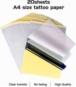 img 3 attached to 🖌️ Premium Tattoo Transfer Paper - 20PCS Thermal Stencil Papers for Tattooing, 4 Layers Tattoo Tracing Paper - DIY Tattoo Kit Supplies, A4 Size