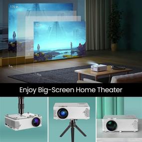 img 1 attached to 📽️ Portable Mini Projector with Bluetooth & WiFi – Tripod Included | 1080P Support, HiFi Sound | Ideal for Outdoor Movies, TV Sticks, Phones, PS4, TV Box, HDMI