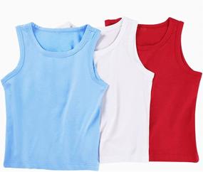 img 2 attached to 👕 Sooxiwood Little Boys Tank Top: Soft 100% Cotton Shirt for Summer - Comfortable Sleeveless Vest for Kids