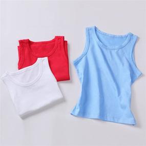 img 1 attached to 👕 Sooxiwood Little Boys Tank Top: Soft 100% Cotton Shirt for Summer - Comfortable Sleeveless Vest for Kids