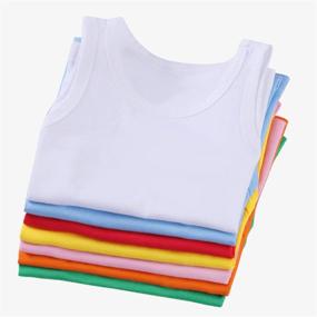 img 3 attached to 👕 Sooxiwood Little Boys Tank Top: Soft 100% Cotton Shirt for Summer - Comfortable Sleeveless Vest for Kids