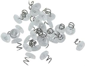 img 2 attached to 50-Pack Bed N' Basics Upholstery Twisty Pins with Clear Heads - Securely Holds Bedskirts, Slip Covers, Drapes, and Fabric for Sewing and Home Decor