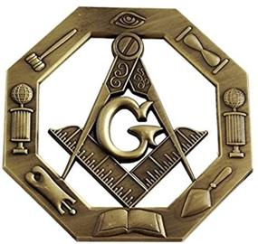 img 2 attached to Working Antique Finish Masonic Emblem