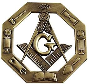 img 1 attached to Working Antique Finish Masonic Emblem