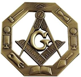 img 3 attached to Working Antique Finish Masonic Emblem