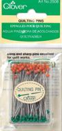 clover q2508 quilting pins-100/pkg: perfect tools for pinning quilts with efficiency logo