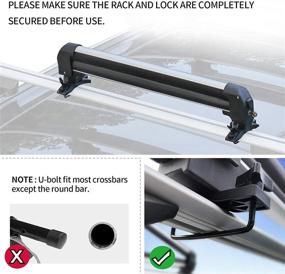 img 2 attached to 🚗 Leader Accessories Car Ski Snowboard Roof Racks - Premium Universal Top Holders for Most Vehicles, Lockable and Easy to Install - Deluxe Design