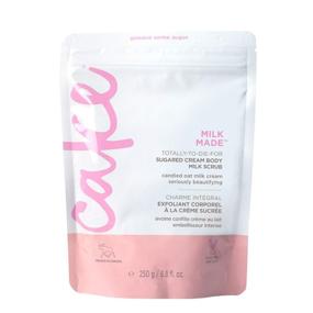 img 4 attached to 🍰 Indulge in Cake Beauty Milk Made Vegan Body Sugar Scrub - Shea Butter, Candied Oat Milk & Marshmallow Root Extract: Gentle Exfoliating Soap & Moisturizing Shower Wash for Women