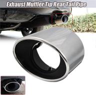 stainless tailpipe exhaust muffler chrome logo