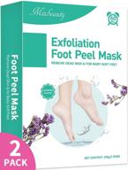 👣 mixbeauty exfoliating foot peel mask - 2 pack, moisturizing treatment for cracked heels, dry feet & dead skin removal | deep repair & get baby smooth feet | lavender scented | includes 2 pairs/box logo