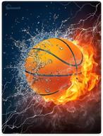 🏀 hommomh 59'' x 80'' blanket: stay warm, cozy, and comfortable with easy care and machine washability – perfect for basketball and fire cooldowns! logo