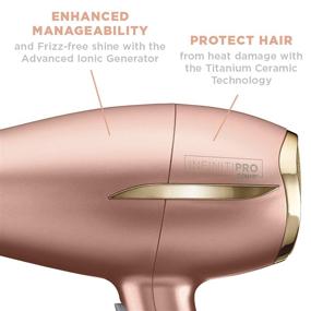 img 3 attached to INFINITIPRO BY CONAIR Frizz Free Compact Hair Dryer - Boosts Shine 2x and Controls Frizz 3x More Effectively