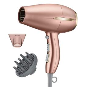 img 4 attached to INFINITIPRO BY CONAIR Frizz Free Compact Hair Dryer - Boosts Shine 2x and Controls Frizz 3x More Effectively