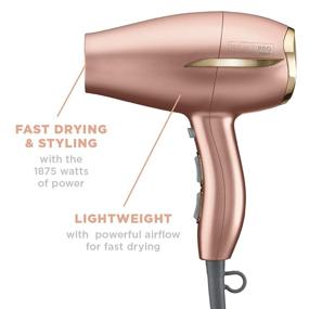 img 1 attached to INFINITIPRO BY CONAIR Frizz Free Compact Hair Dryer - Boosts Shine 2x and Controls Frizz 3x More Effectively