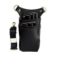 🔧 pu leather scissor holster pouch by boshiho - detachable hair stylist tools bag for salon barber hairdressing, with waist and shoulder belt, fits comb and shear logo