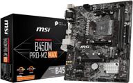 msi proseries b450m pro-m2 max micro-atx motherboard with amd ryzen 💻 1st and 2nd gen am4, m.2, usb 3, ddr4, d-sub, dvi, hdmi logo