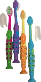 img 2 attached to Childrens Toddler Bristle Toothbrush Suction Oral Care