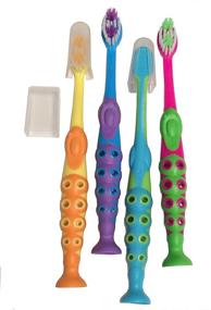 img 3 attached to Childrens Toddler Bristle Toothbrush Suction Oral Care