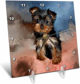 img 3 attached to 3DRose Yorkie Puppy Clock 6 Inch