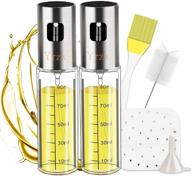 2 pack glass yrzx oil sprayer mister for cooking, olive oil dispenser bottle for kitchen, salad, baking, grilling, air fryer logo