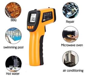 img 1 attached to RZ420E RZ520E GM320 Infrared Temp Gun Thermometer: Accurate Non-Contact Digital Laser Infrared Thermometer for Industrial and Household Use (-58°F to 788°F)