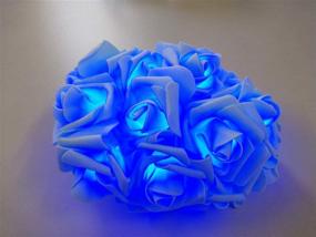 img 1 attached to 🌹 Fantasee LED Rose Flower String Lights: Stunning Blue Rose Blue Lights for Weddings, Parties, and Indoor/Outdoor Decorations (6.6ft 20LED)