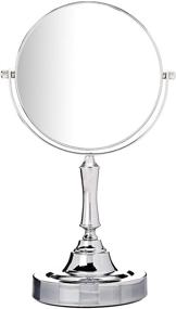 img 1 attached to 🪞 Sagler Vanity Mirror Chrome 6-inch Tabletop Two-Sided Swivel with 10x Magnification, 11-inch Height, Chrome Finish