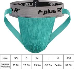 img 2 attached to 🩲 F plus R 2 Inch Waistband Men's Athletic Supporter Jockstrap: Maximum Comfort and Support for Active Men