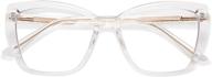 😎 amomoma am6031 tr90 oversized blue light reading glasses for women - stylish square cat eye design logo