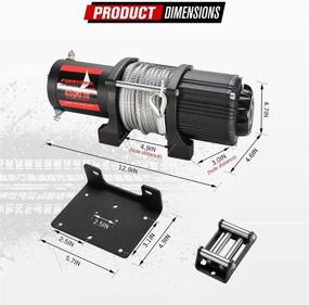 img 2 attached to 🔧 12V 4500LBS Электрический стальной трос ATV Лебедка комплект для буксировки ATV/UTV на прицепе для бездорожья - FIERYRED с беспроводным пультом управления и кронштейном для монтажа