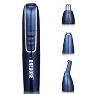 👃 3-in-1 usb rechargeable nose hair trimmer for men & women - painless dual-edge blades electric trimmer for ear, nose, and eyebrows logo