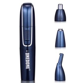 img 4 attached to 👃 3-in-1 USB Rechargeable Nose Hair Trimmer for Men & Women - Painless Dual-Edge Blades Electric Trimmer for Ear, Nose, and Eyebrows