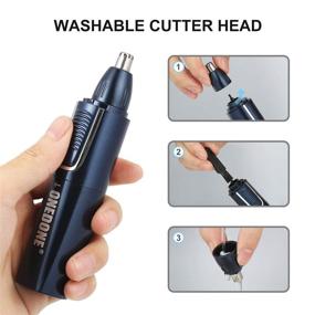 img 1 attached to 👃 3-in-1 USB Rechargeable Nose Hair Trimmer for Men & Women - Painless Dual-Edge Blades Electric Trimmer for Ear, Nose, and Eyebrows