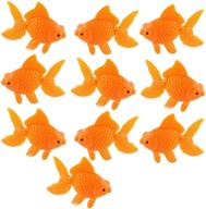🐠 xmhf orange goldfish ornament 10pcs - artificial floating plastic decoration for aquarium fish bowl tank logo