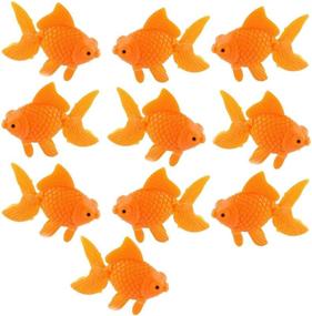 img 4 attached to 🐠 XMHF Orange Goldfish Ornament 10PCS - Artificial Floating Plastic Decoration for Aquarium Fish Bowl Tank