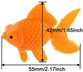 img 2 attached to 🐠 XMHF Orange Goldfish Ornament 10PCS - Artificial Floating Plastic Decoration for Aquarium Fish Bowl Tank