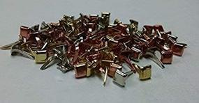 img 1 attached to 100ct Metallic Metals Colored Mini Square Brads - Bulk Pack