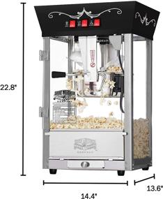 img 3 attached to 🍿 8 Ounce Great Northern Popcorn Black Antique Style Popper Machine - 6092