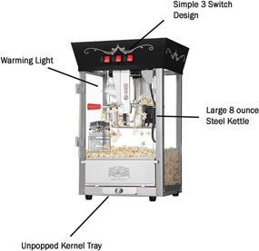 img 2 attached to 🍿 8 Ounce Great Northern Popcorn Black Antique Style Popper Machine - 6092