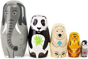 img 3 attached to Exquisite Handmade Matryoshka Traditional Novelty 🎨 & Gag Toys and Nesting Dolls by Moonmo