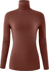 img 4 attached to 🧥 Stay Stylishly Cozy with AUHEGN Women's Lightweight Turtleneck Sweater