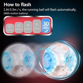 img 3 attached to 🐹 JUILE YUAN Mini 4.9 inch Small Animal Hamster Run Exercise Ball Toy - Transparent Running Ball for Hamsters, Dog Toy Ball with Automatic Light Feature