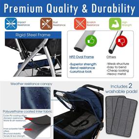 img 2 attached to HPZ Pet Rover Premium Heavy Duty Dog/Cat/Pet Stroller: Convenient Convertible Compartment & Zipperless Entry for Easy Travel with Small, Medium, Large Pets