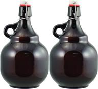 🍺 2l amber flip top palla growler - homebrewers outpost-gl518 beer logo