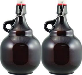 img 1 attached to 🍺 2L Amber Flip Top Palla Growler - Homebrewers Outpost-GL518 Beer