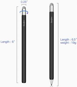 img 2 attached to 🖊️ 2-Pack Stylus for iPad - StylusHome 2-in-1 Rotatable Capacitive Stylus Pens for Apple/iPhone/iPad Pro/Mini/Air/Android/Microsoft/Surface - Universally Compatible Touch Screen Stylus - Black/Rose Gold